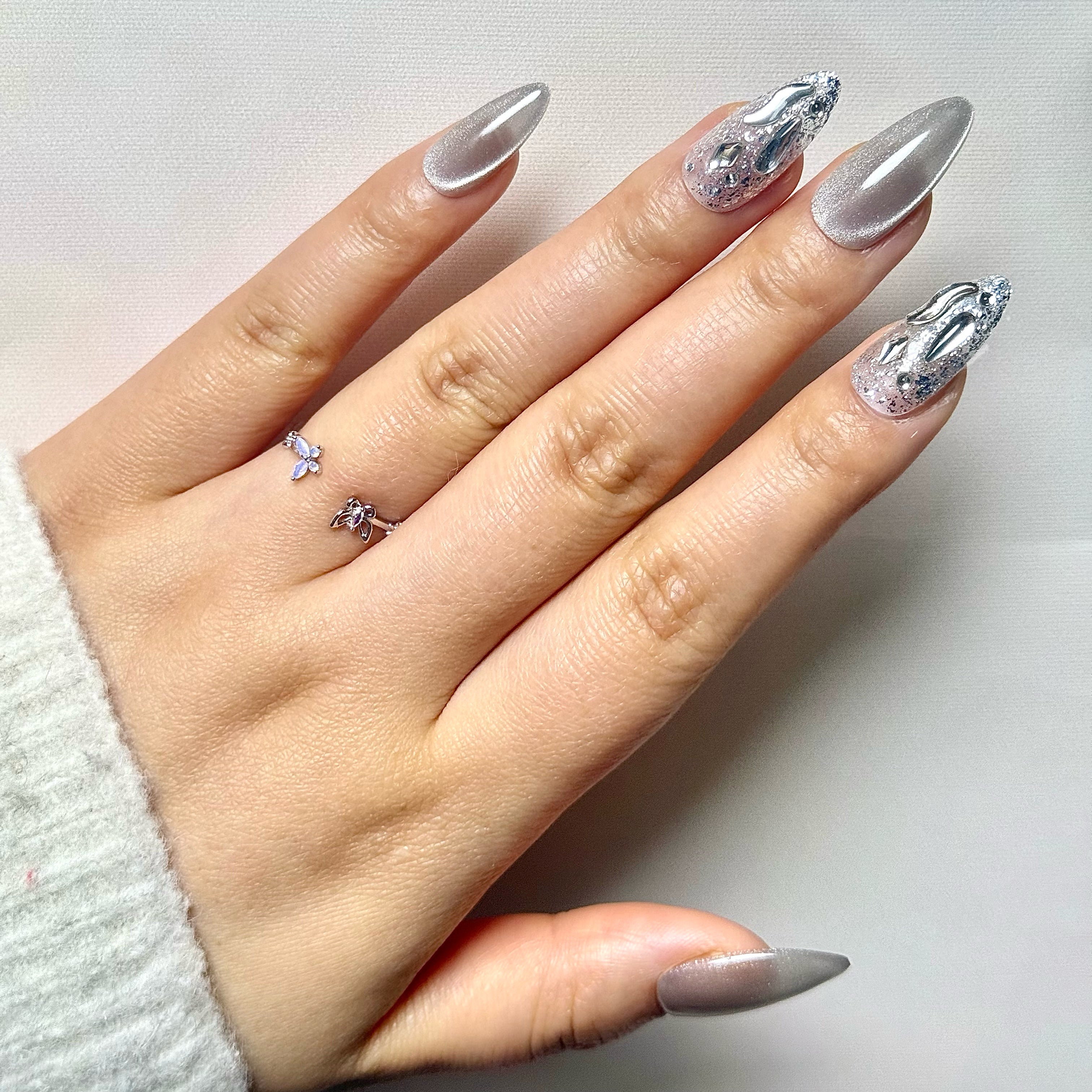 Cat Eye/Silver-Gray(Handmade)