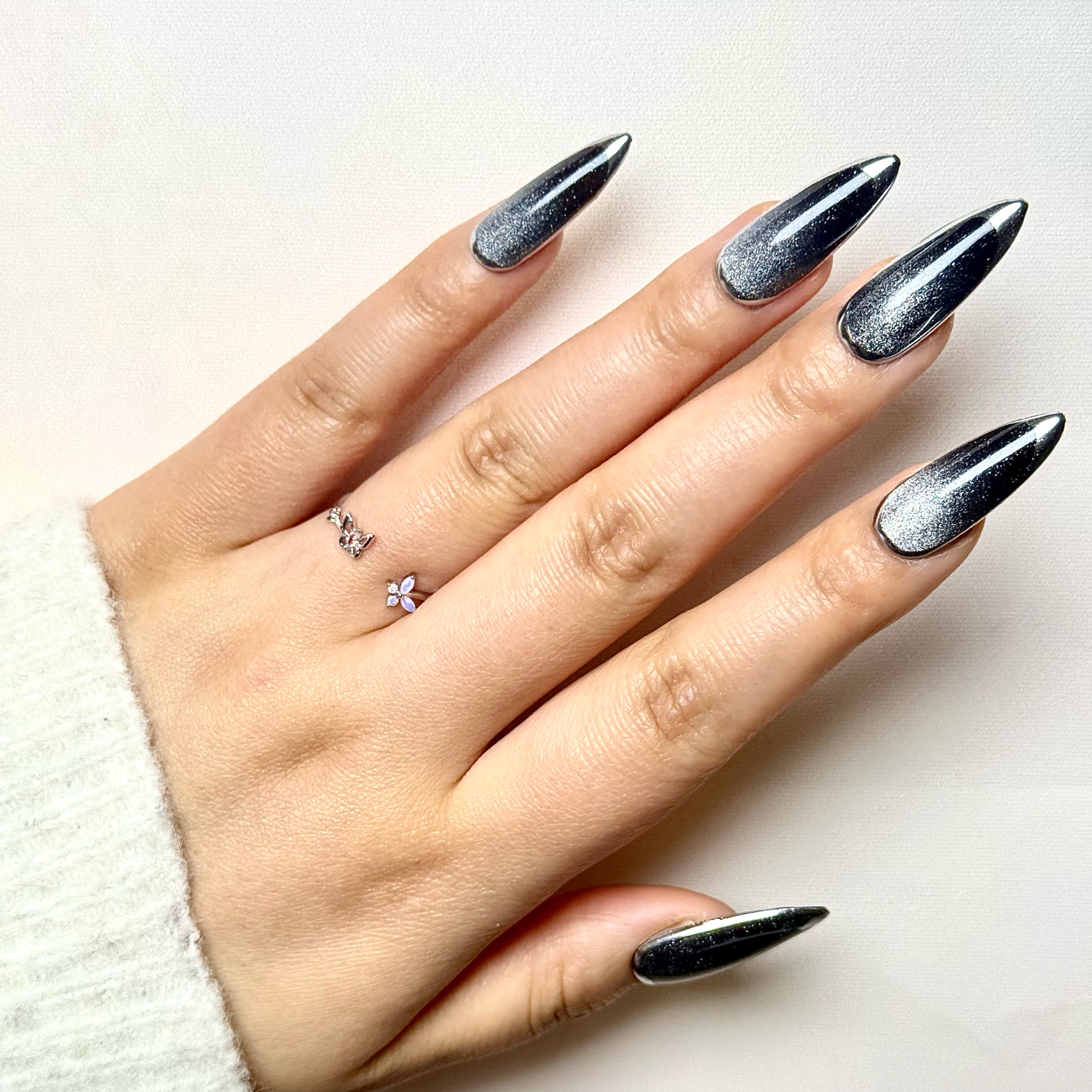 Cat Eye/Obsidian Elegance(Handmade)