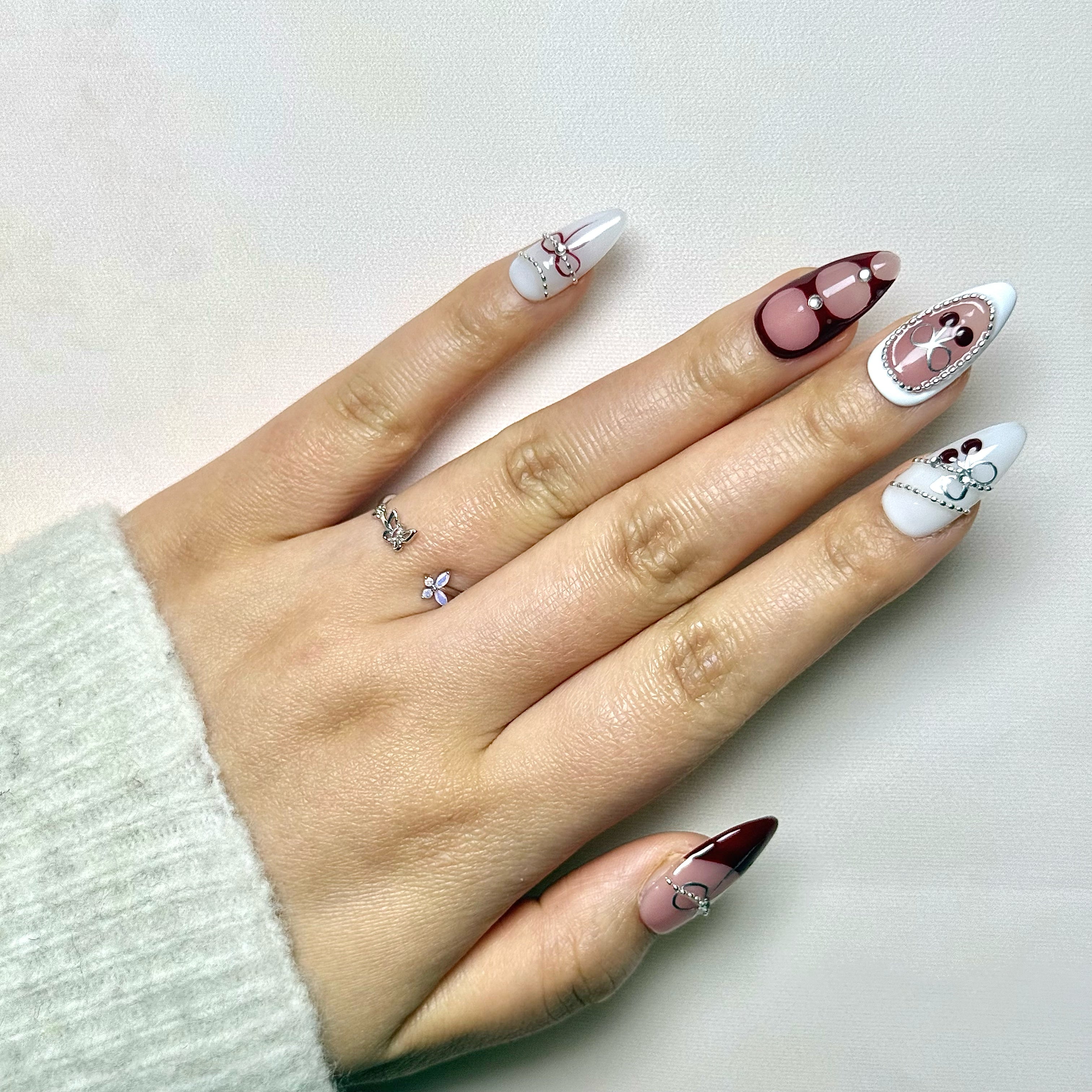 Cherry Bow Bliss(Handmade)