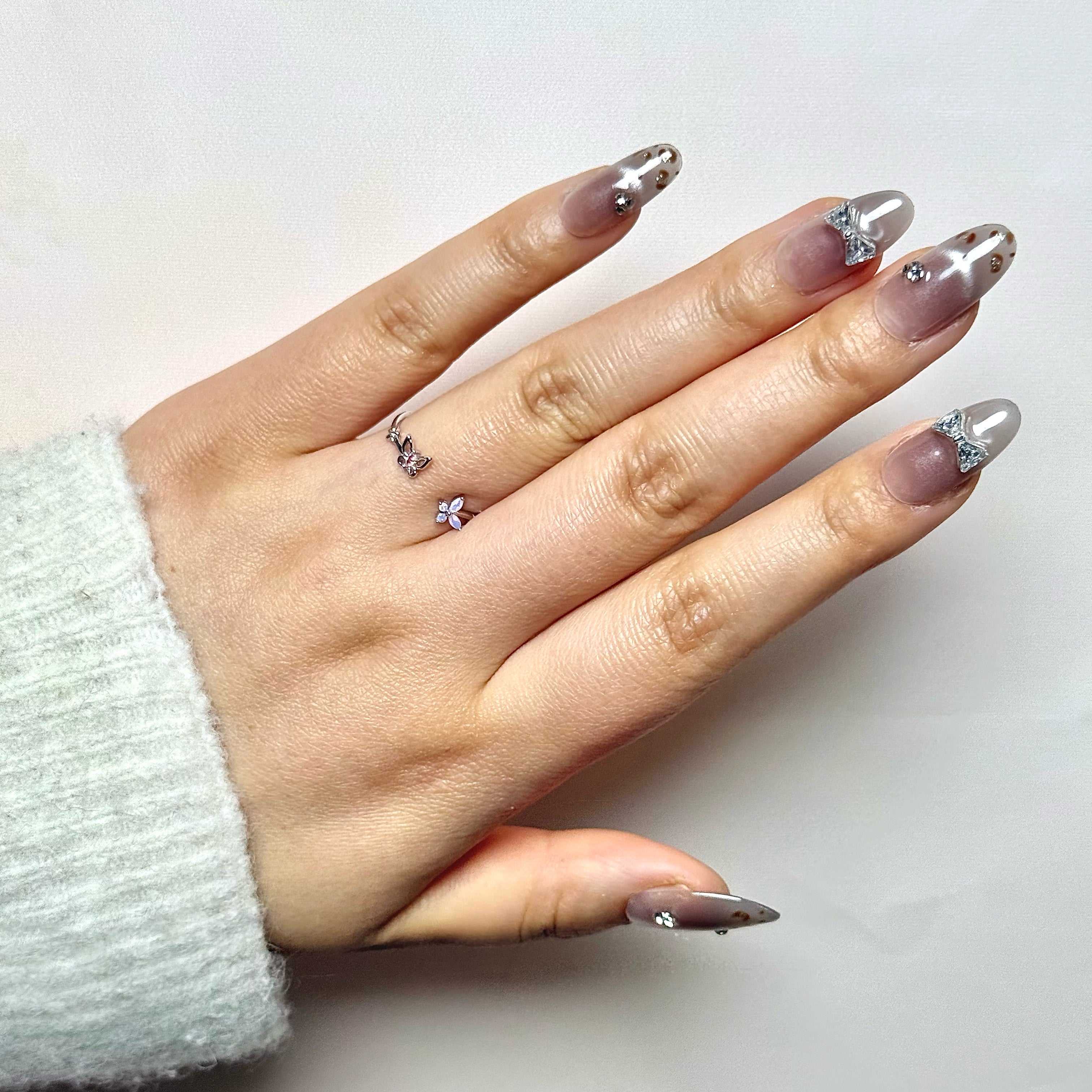 Cat Eye/Milk Gray Leopard(Handmade)
