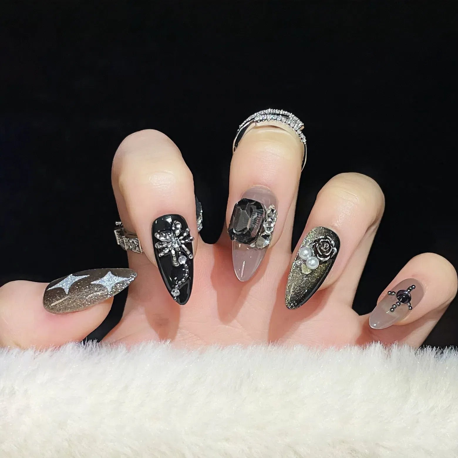 Cat Eye/Midnight Starry Rose(Handmade)